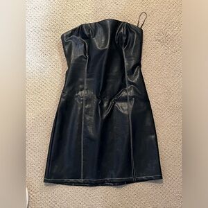 leather mini dress